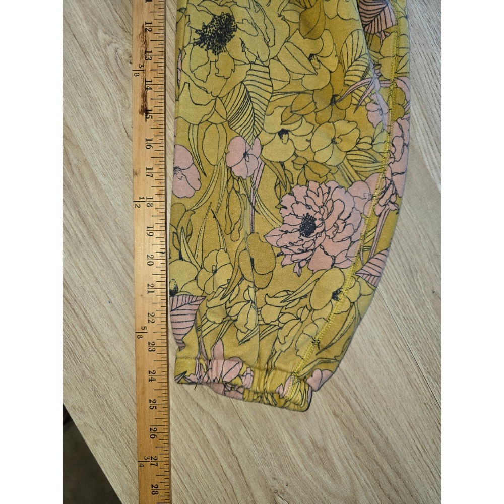Anthropologie Women's Camilla Knit Joggers Hug Print Yellow Floral SP Boho - Picture 9 of 13